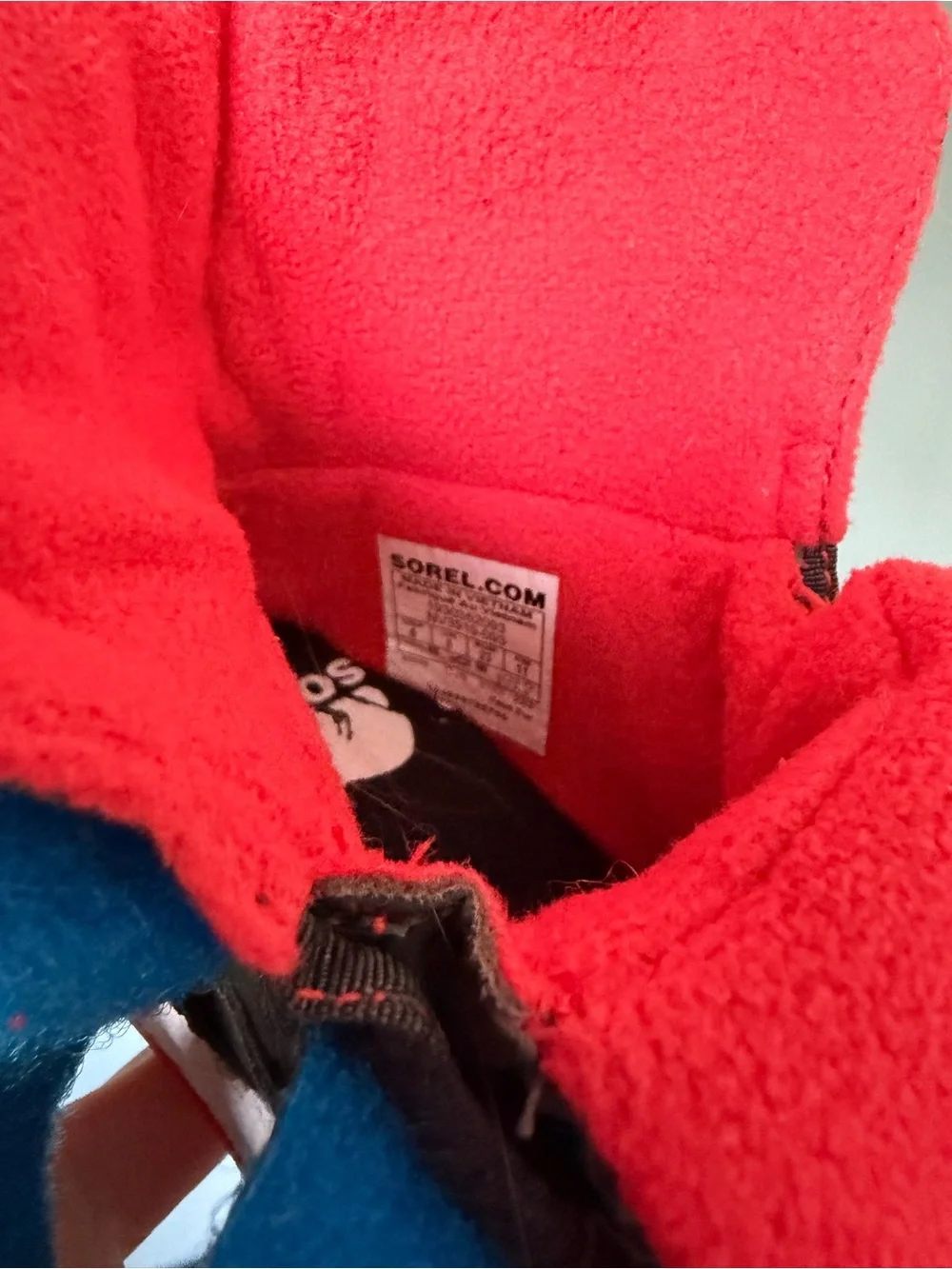 Toddler boy Waterproof Winter Boots - Black with Red & Blue Accents